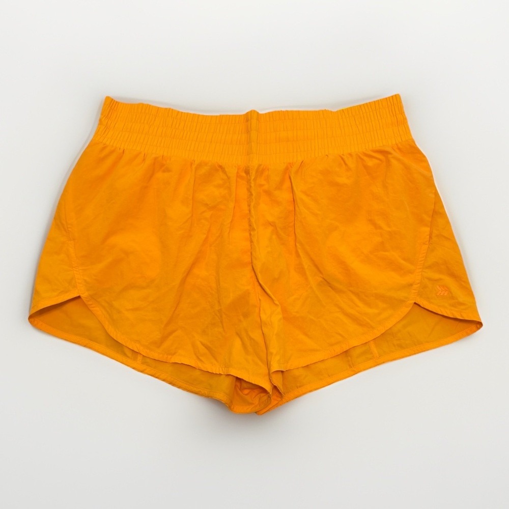 All In Motion Womens High Rise Crinkle Shorts XL  Orange UPF 50 Hot‎ Girl Walk